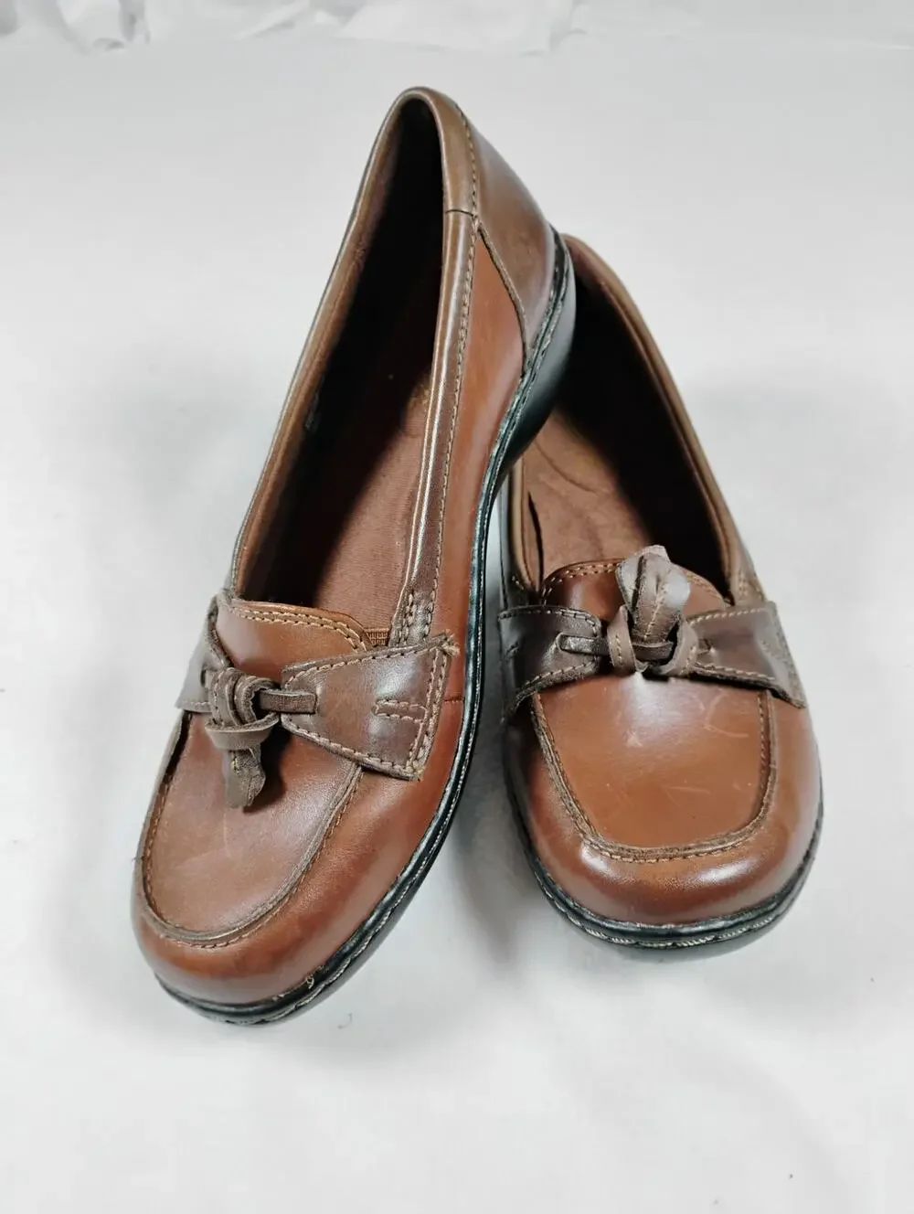 Clarks Ultimate Comfort Tassel Loafers Womens Size 5M Brown Moc Toe